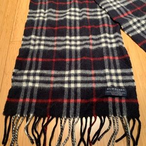 Authentic Burberry plaid wool scarf